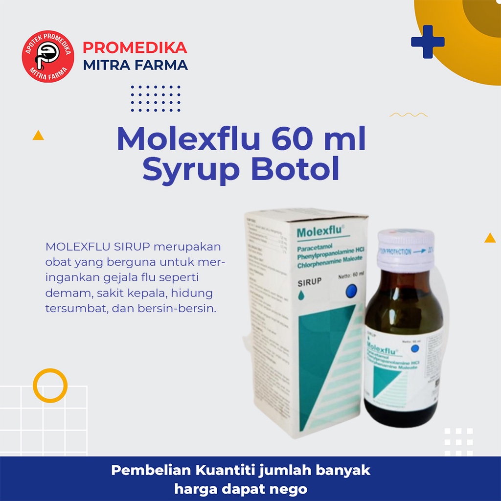 Jual Molexflu 60 ml Syrup Botol / Obat Demam dan Pilek | Shopee Indonesia