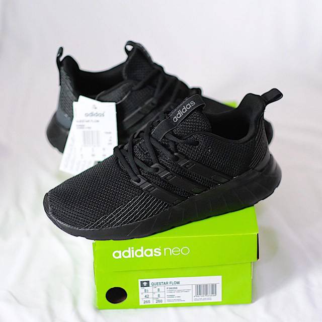 ADIDAS QUESTAR FLOW ALL BLACK BNIB KODE ART F36255