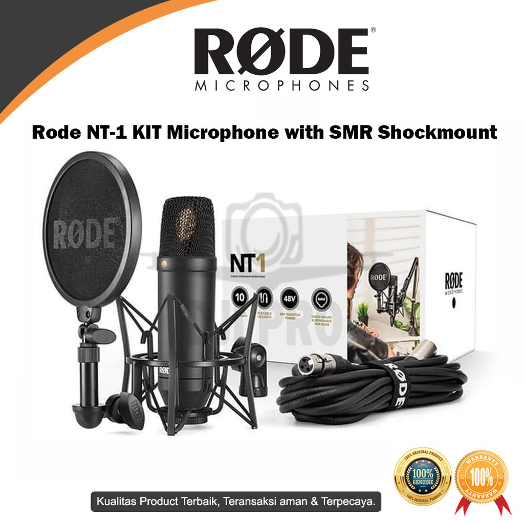 Jual Rode NT-1 KIT NT1 Cardioid Condenser Microphone with SMR ...