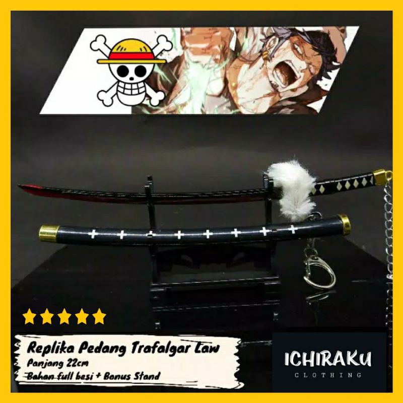 Jual PEDANG ANIME TRAFALGAR LAW ONE PIECE KEYCHAIN SWORD BEST SELLER