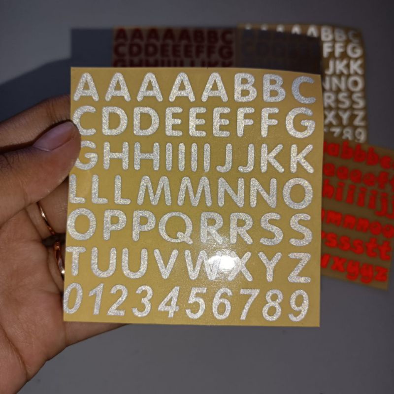 Jual STIKER CUTTING ABJAD ABCD REFLECTIVE | Shopee Indonesia