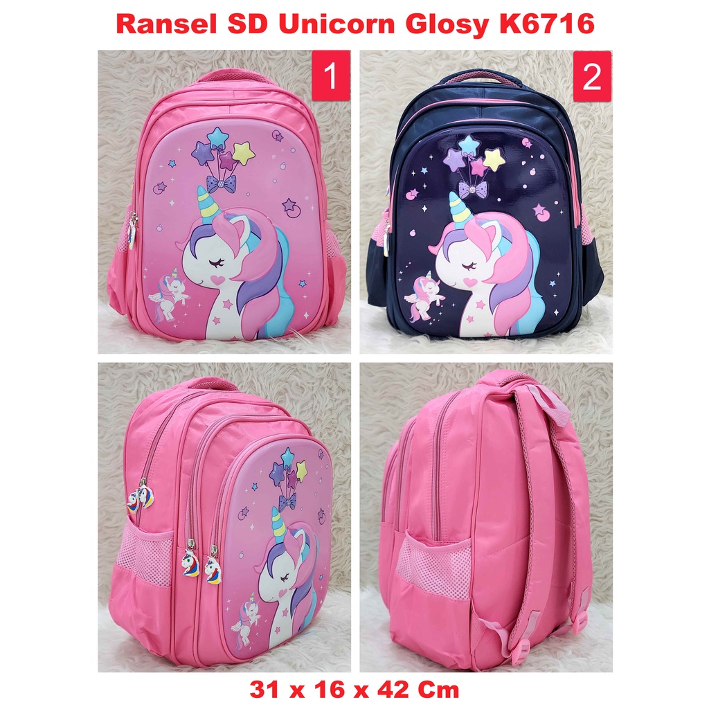 Jual Ransel SD Unicorn Glosy K6716 sekolah Anak toko-asemka | Shopee ...