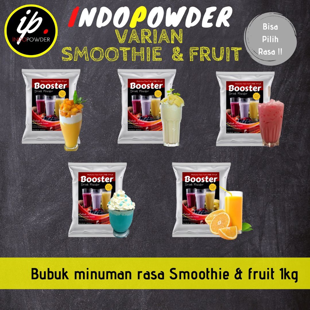 Jual Bubuk Minuman Aneka Rasa Smoothie 1kg/bubuk Minuman Rasa Buah ...