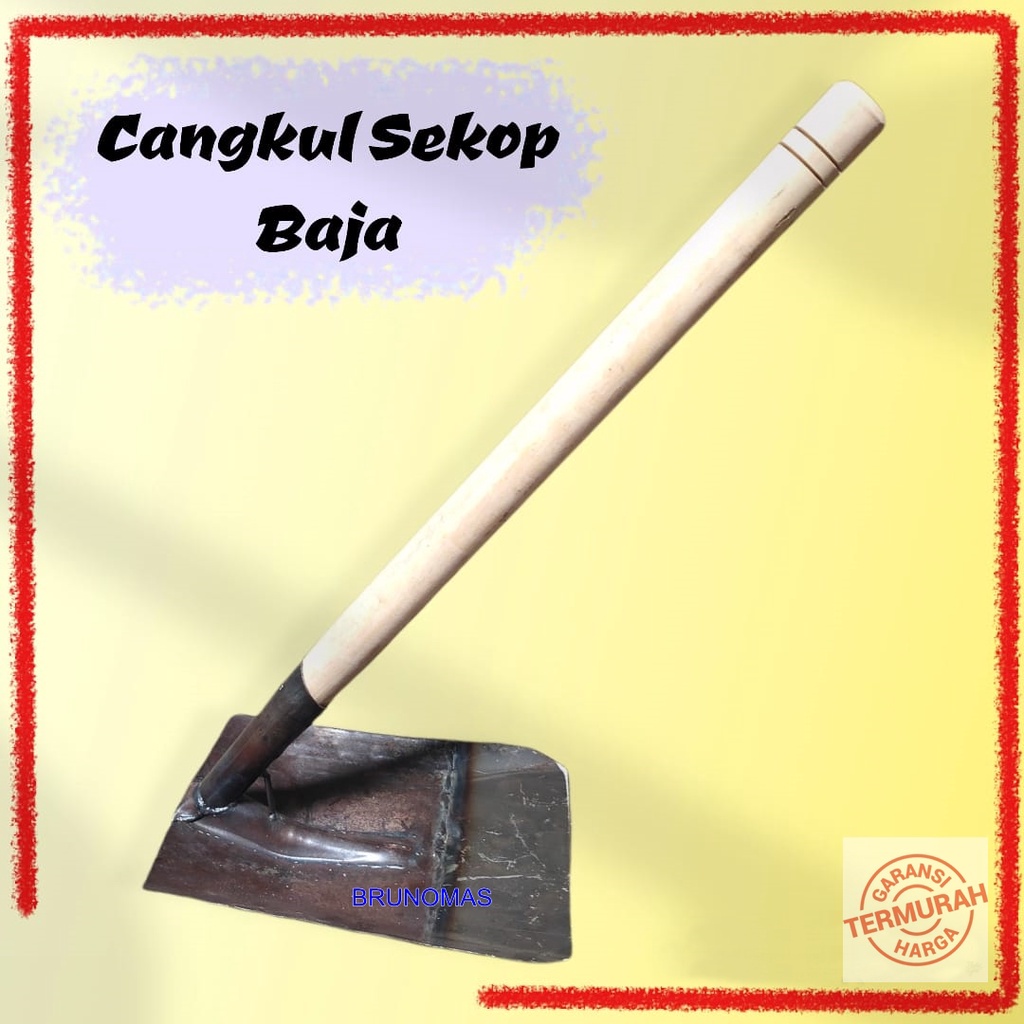 Jual Cangkul Sekop Baja Hitam - PacuL Sekrop Gagang Kayu | Shopee Indonesia