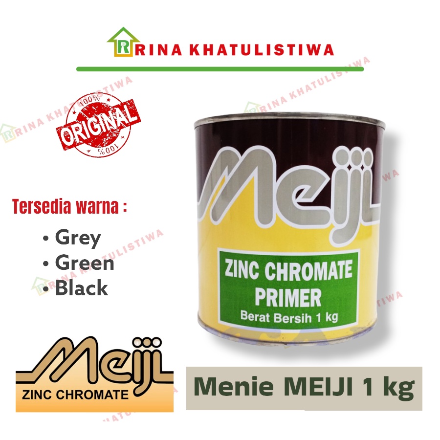 Jual Meiji Zinc Chromate Primer Meni Meiji Cat Dasar Kayu Besi 1kg