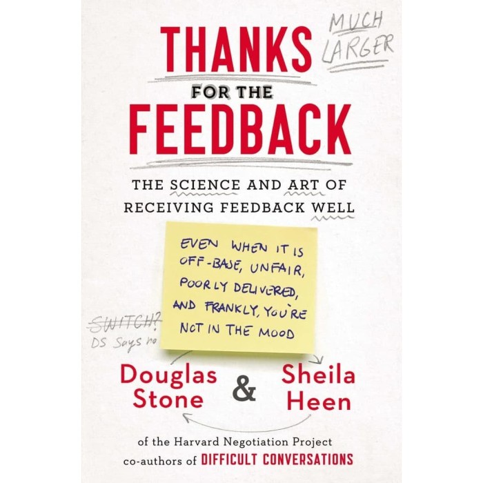 Jual Thanks for the Feedback by Douglas Stone ( buku cetak ) | Shopee ...