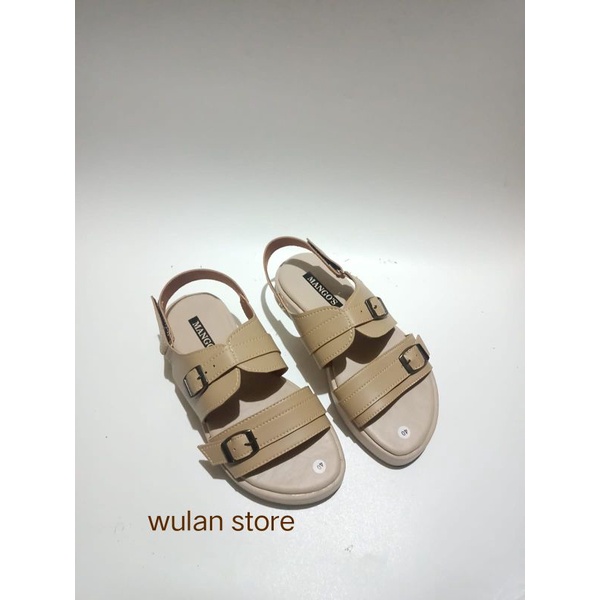 Jual Sepatu Sandal Wanita Keren Ban 2 Gesper Paltform MANGO'S | Shopee ...