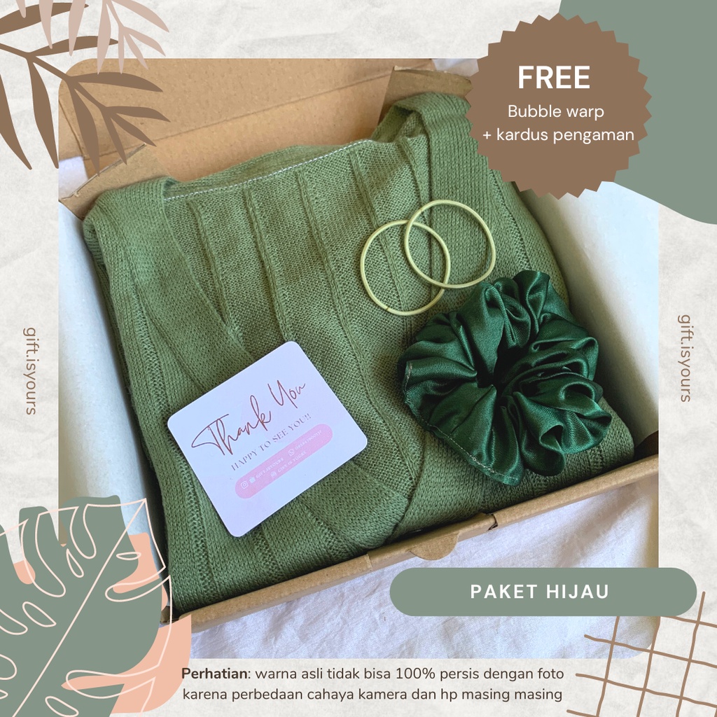 Jual Hampers / Gift Box / Kotak Kado / Hadiah Rajut Turtleneck dan ...
