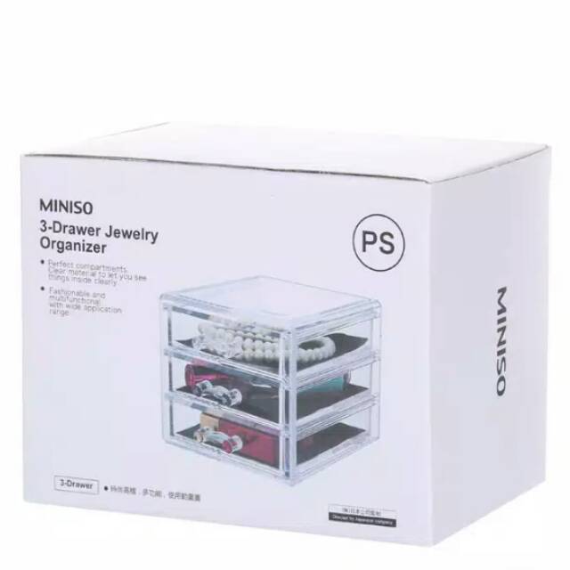 Jual MINISO 3 DRAWER JEWELRY ORGANIZER | Shopee Indonesia