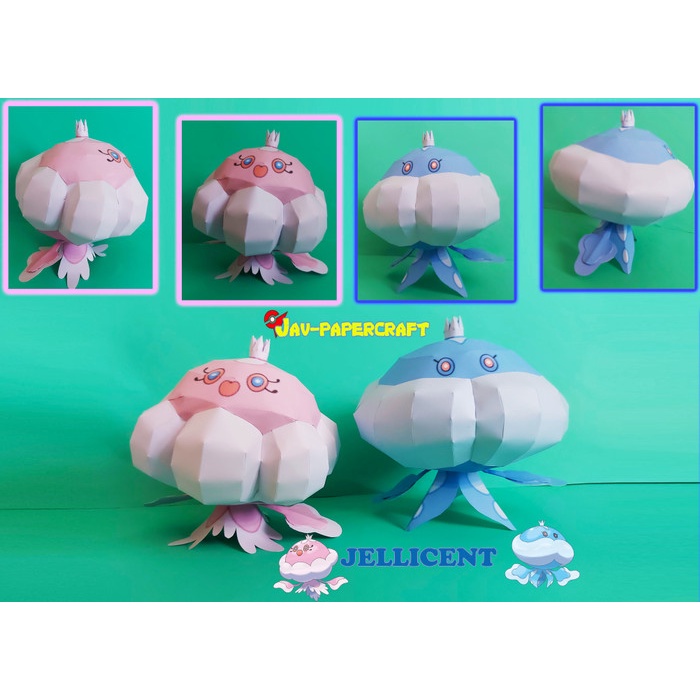 Jual Pokemon jellicent Male Female Papercraft | Shopee Indonesia