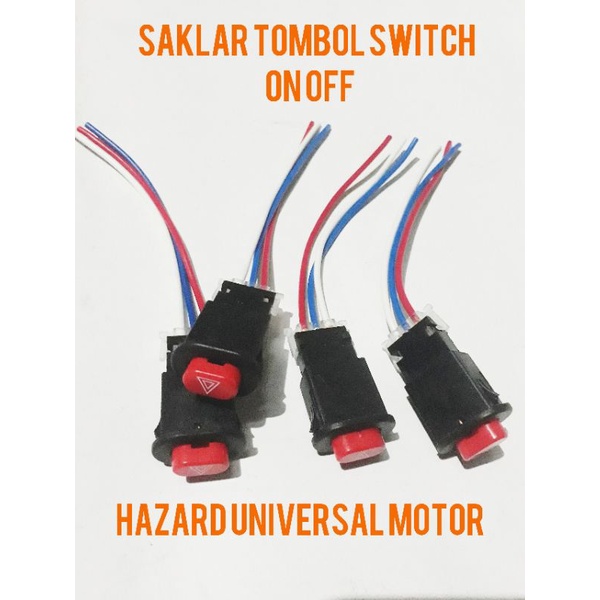 Jual Saklar tombol On off Motor hazard universal | Shopee Indonesia