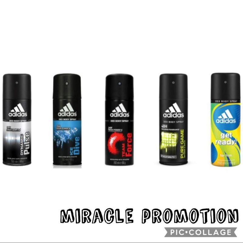 Jual ADIDAS Deo Body Spray 150ml (Ice Dive, Pure Game, Get Ready
