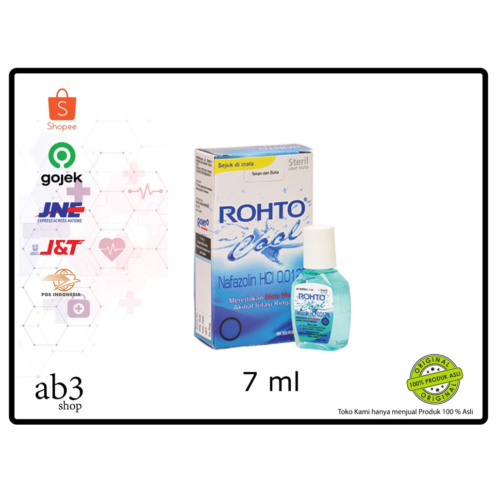 Jual ROHTO COOL 7 ML / OBAT MATA ROHTO COOL 7ML / ROHTO TETES MATA 1 ...