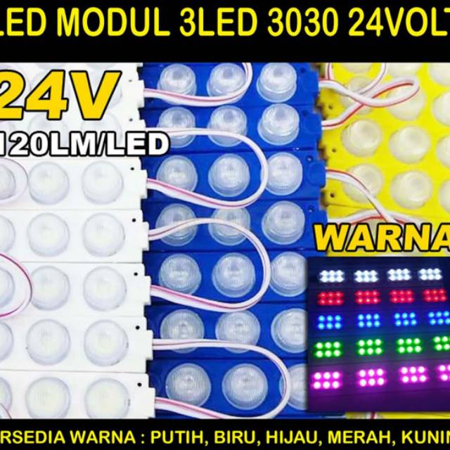 Jual Lampu Led Modul Stip 3 Mata 24 Volt Led Modul Strip 24 Volt 3 Mata ...