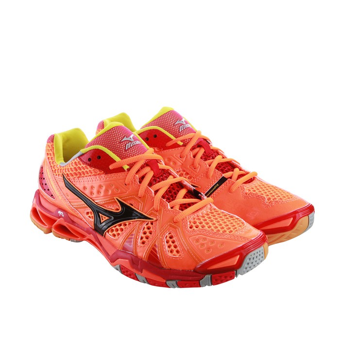 Hot SEPATU VOLLY MIZUNO WAVE TORNADO 9 NEON ORANGE 100 ORIGINAL