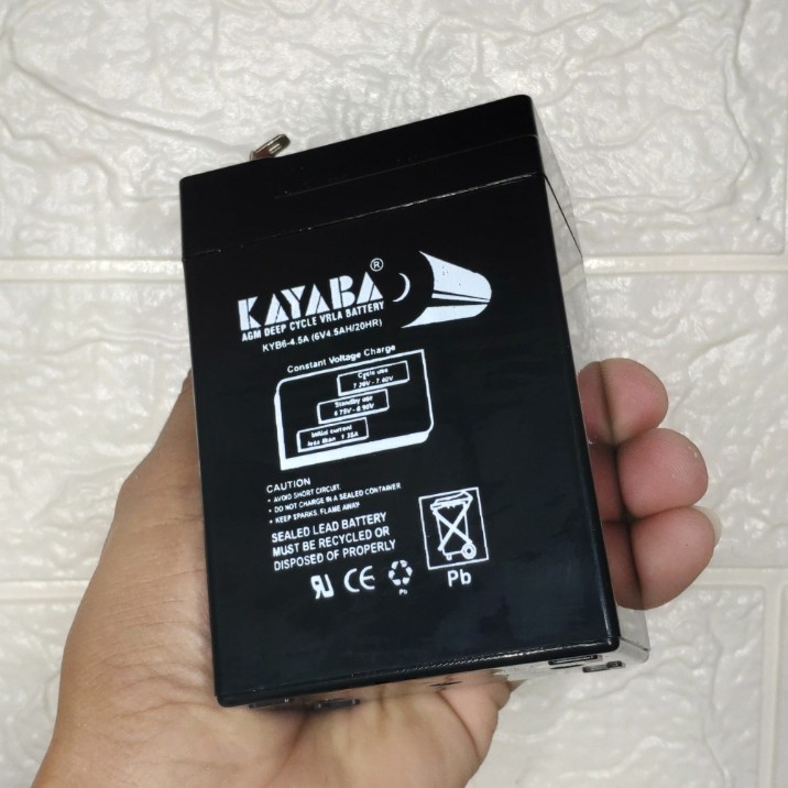 Jual BATTERY LAMPU EMERGENCY LAMP BATERAI KAYABA 6V 4.5AH MOTOR MOBIL ...