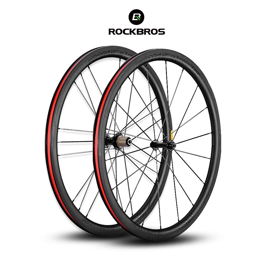 Jual RockBros RKLZ1001 38mm Carbon Fiber Wheelset 700C Road Bike Shopee Indonesia