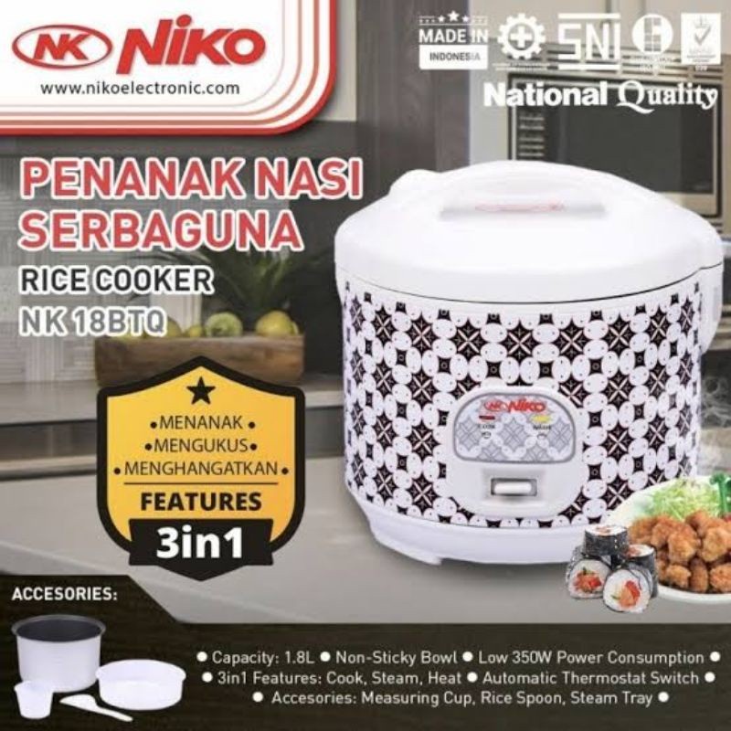Jual Rice Cooker 1.8L 3in1 (menanak, kukus, hangat) / Penanak Nasi