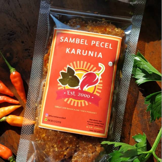 Jual Sambel Pecel Karunia 200 Gram / Sambel Instan / Sambal Pecel ...