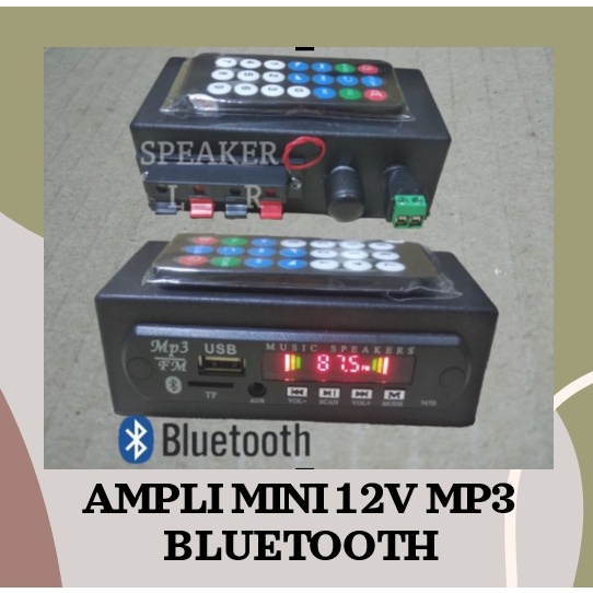 Jual Murah Ampli Mini 12v Mp3 Bluetooth USB FM Amplifier Rakitan 12 ...