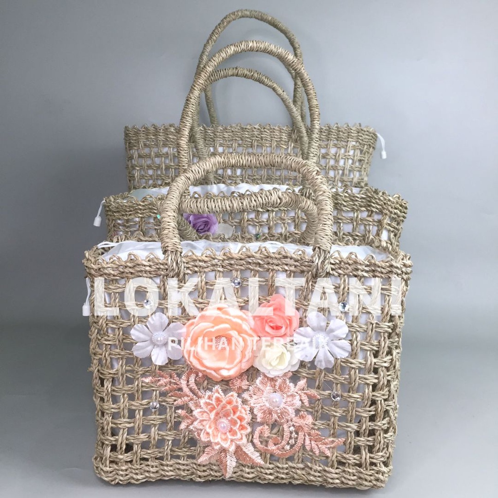 Jual Tas Rara Piknik Hias Tas Etnik Anyaman Pandan Tas Souvenir Besar Shopee Indonesia 