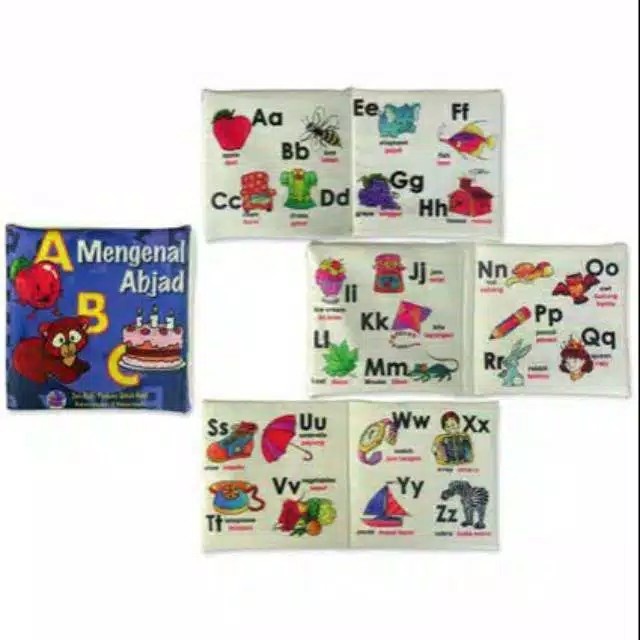 Jual Buku Bantal Mengenal Abjad Huruf abc / buku kain softbook | Shopee ...