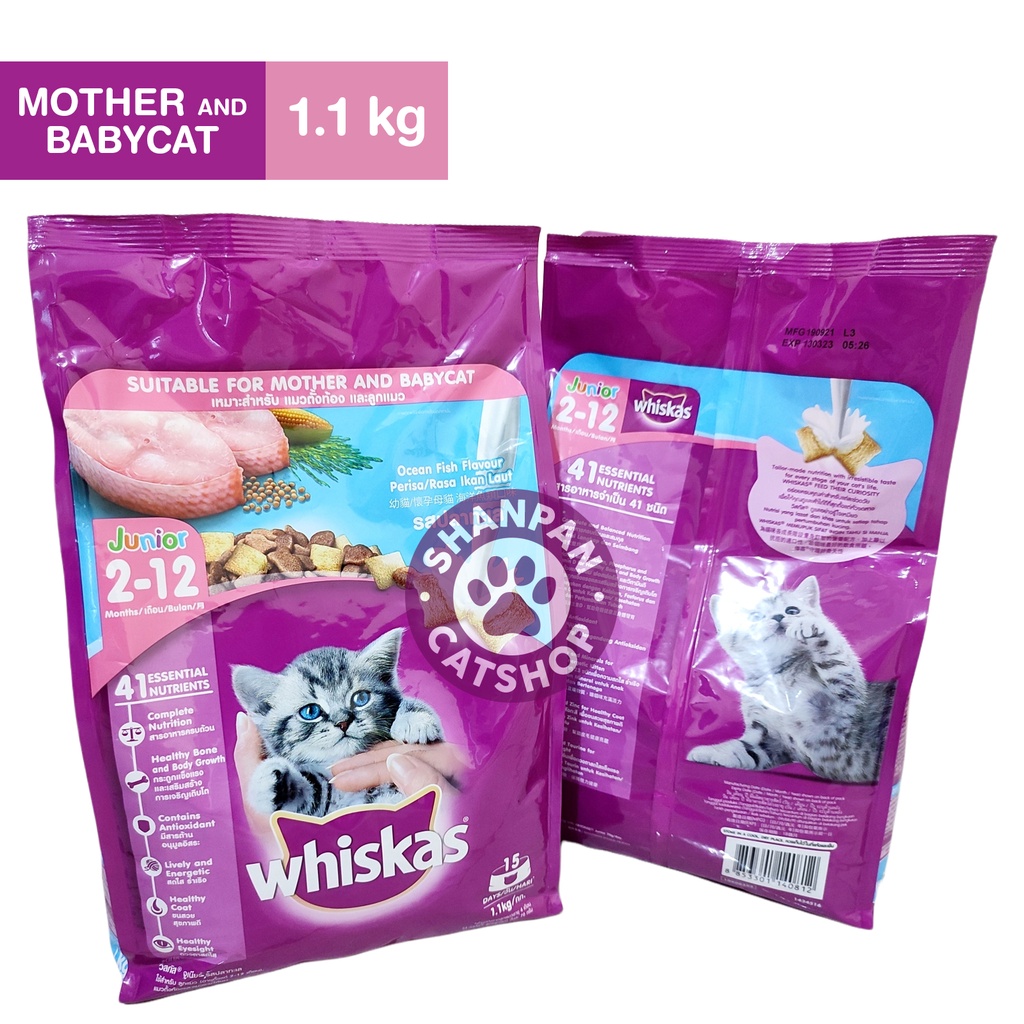 Jual WHISKAS Junior Ocean Fish Favour 1,1kg Shopee Indonesia