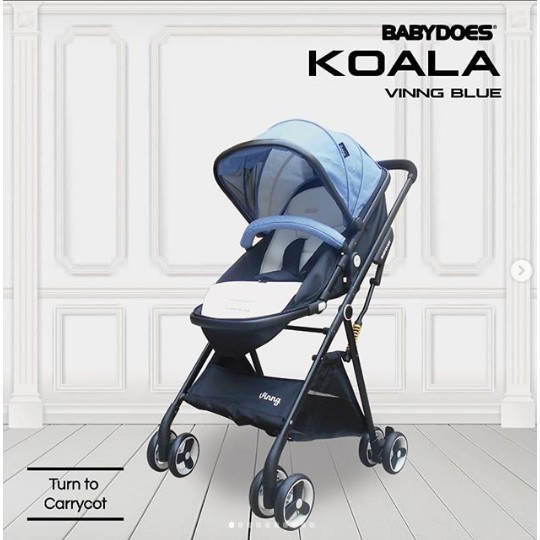 Jual BabyDoes CH DS 411 SN Koala Vinng Vovo Grey Jeans Blue Stroller Kereta Dorong Bayi Shopee Indonesia