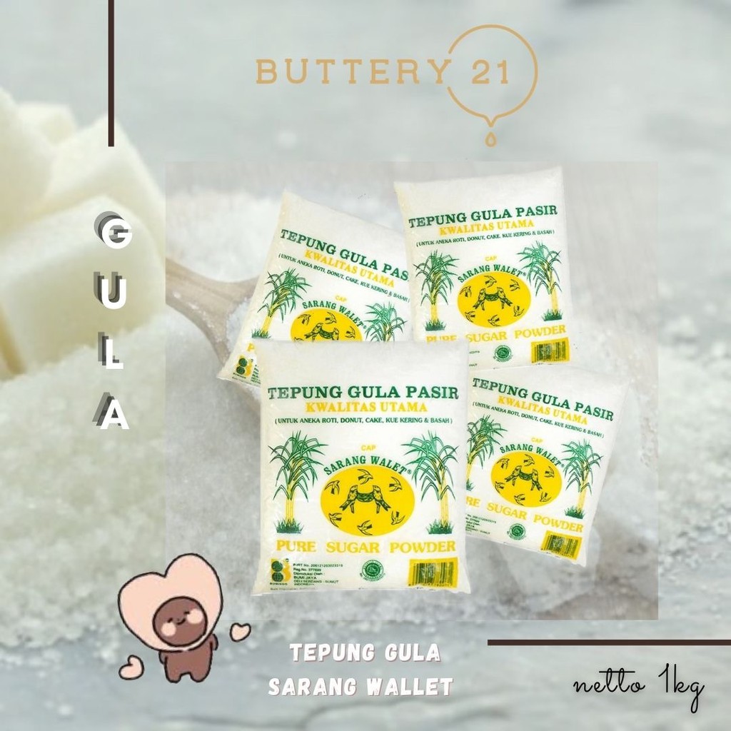 Jual Tepung Gula Pasir Sarang Wallet 1kg Shopee Indonesia 3012