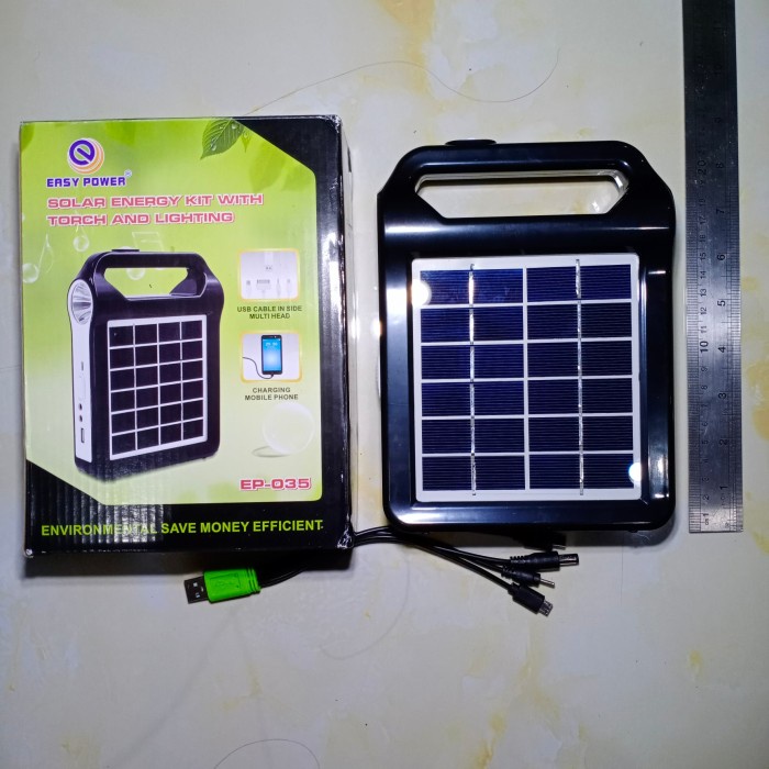 Jual PORTABLE SOLAR PANEL GENERATOR KIT PEMBANGKIT LISTRIK TENAGA SURYA LED Shopee Indonesia