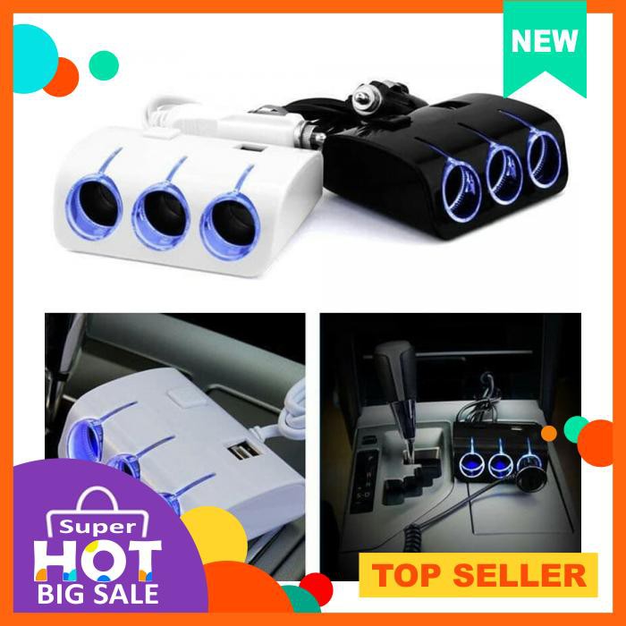 Jual Adaptor Soket Splitter Mobil Pematik Rokok Usb Car Socket Lighter ...