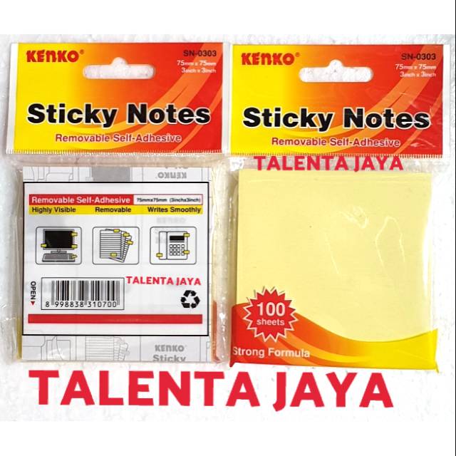 Jual Kertas Memo Sticky Note Sn Kuning Kenko Shopee Indonesia