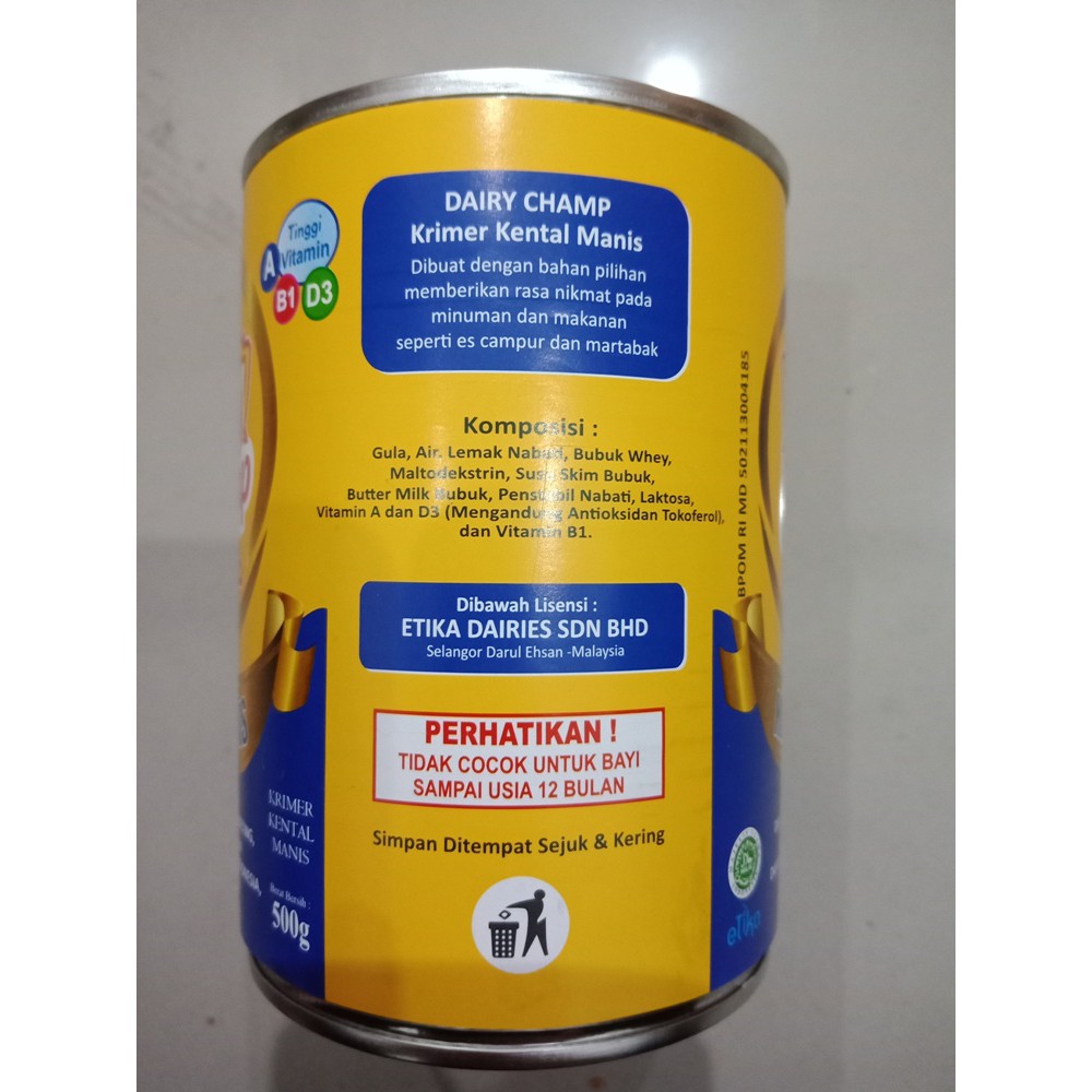 Jual Susu Dairy Champ SKM 500 g | Shopee Indonesia