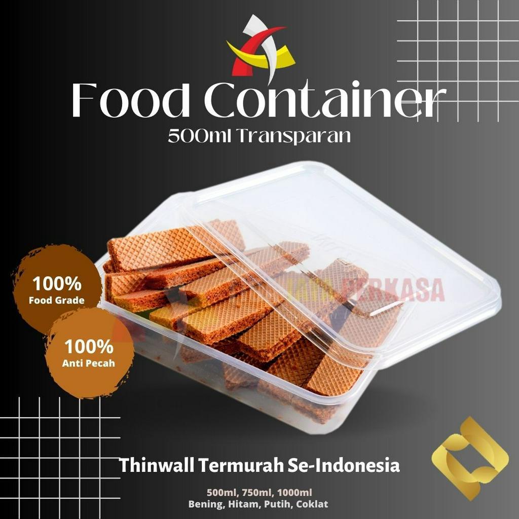 Jual Food Container 500ml Tipis Rjm Thinwall Kotak Makan Plastik