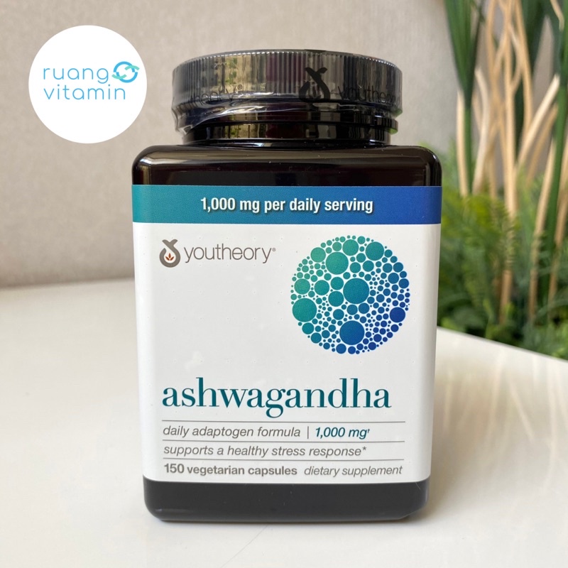 Jual YOUTHEORY Ashwagandha 1000 mg (180 Veg Capsules) Shopee Indonesia