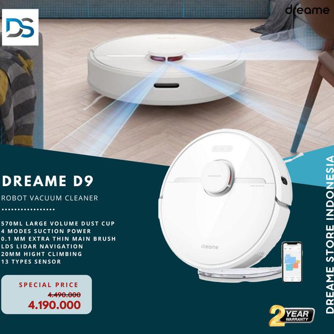 Jual Dreame D9 Robot Vacuum Cleaner Sweep and Mop 3000Pa Vacuum Sapu