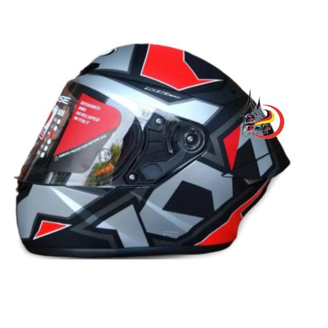 Jual HELM KYT TT COURSE ELECTRON BLACK RED HELM KYT FULL FACE TERBARU