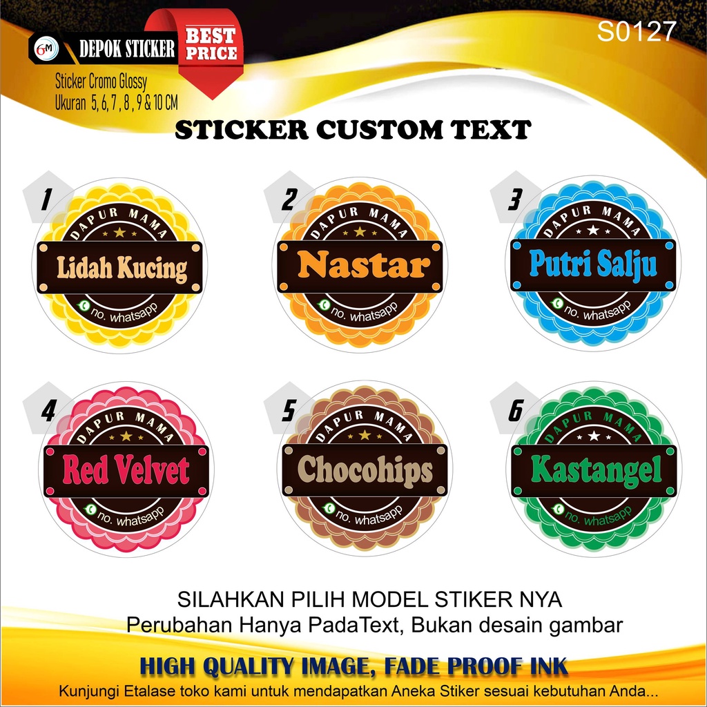 Jual Stiker KUE KERING MAKANAN | Shopee Indonesia