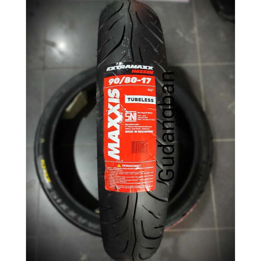 Jual ( RING 17 ) Ban Maxxis Extramaxx 90 / 80 -17 Tubeless M6223W Ban ...