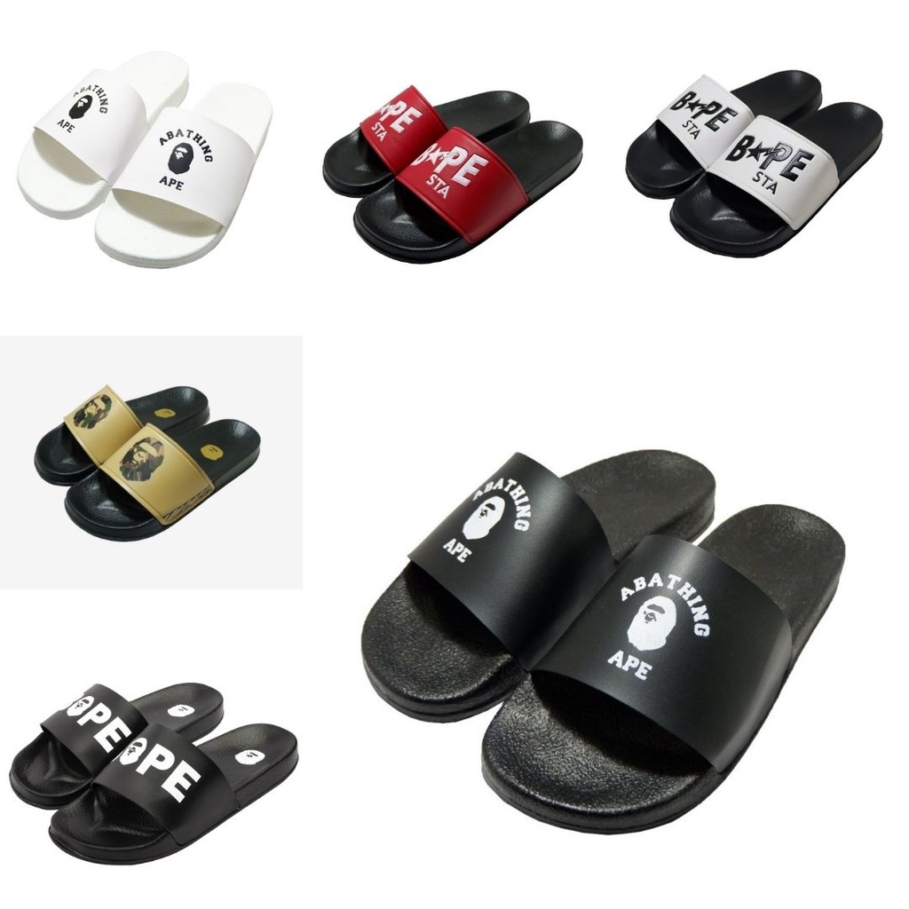 Sandal BAPE A Bathing APE Slide Sandal Selop Slip On Pria Wanita