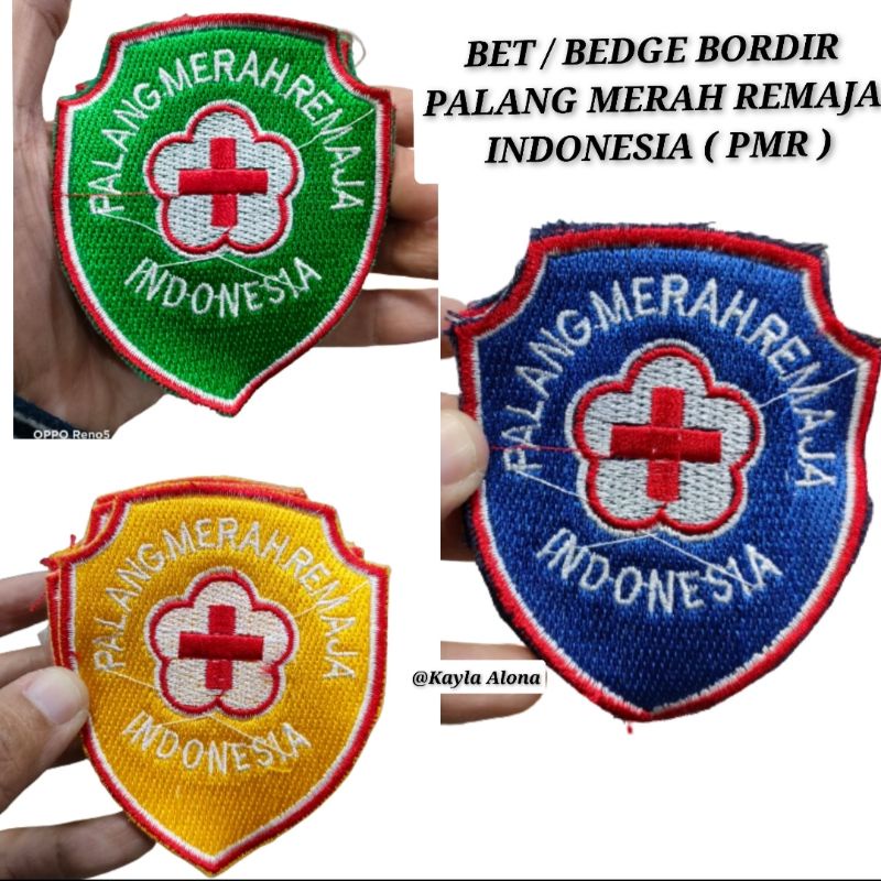 Jual Bet Bedge Bordir Logo Pmr Palang Merah Remaja Shopee Indonesia