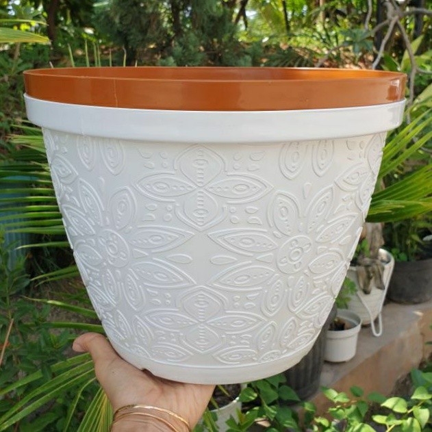 Jual Pot bunga SHALLOM BATIK 30 Pot motif batik timbul bagus tebal ...