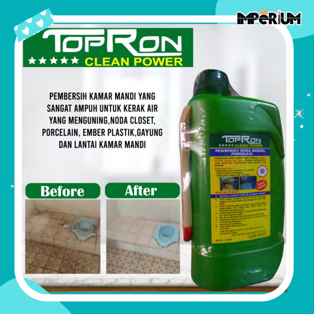 Jual Topron Pembersih Keramik Porcelain Noda Bandel Kamar Mandi 1 Liter