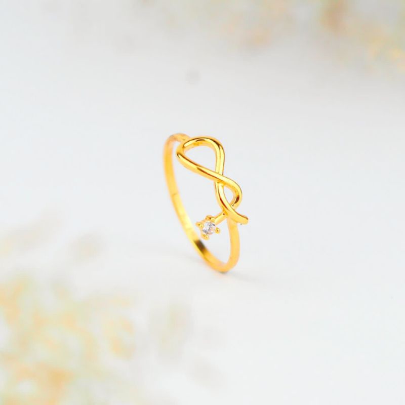 Jual Cincin Emas Infinity Mata 1 - Toko Emas Gadjah | Shopee Indonesia