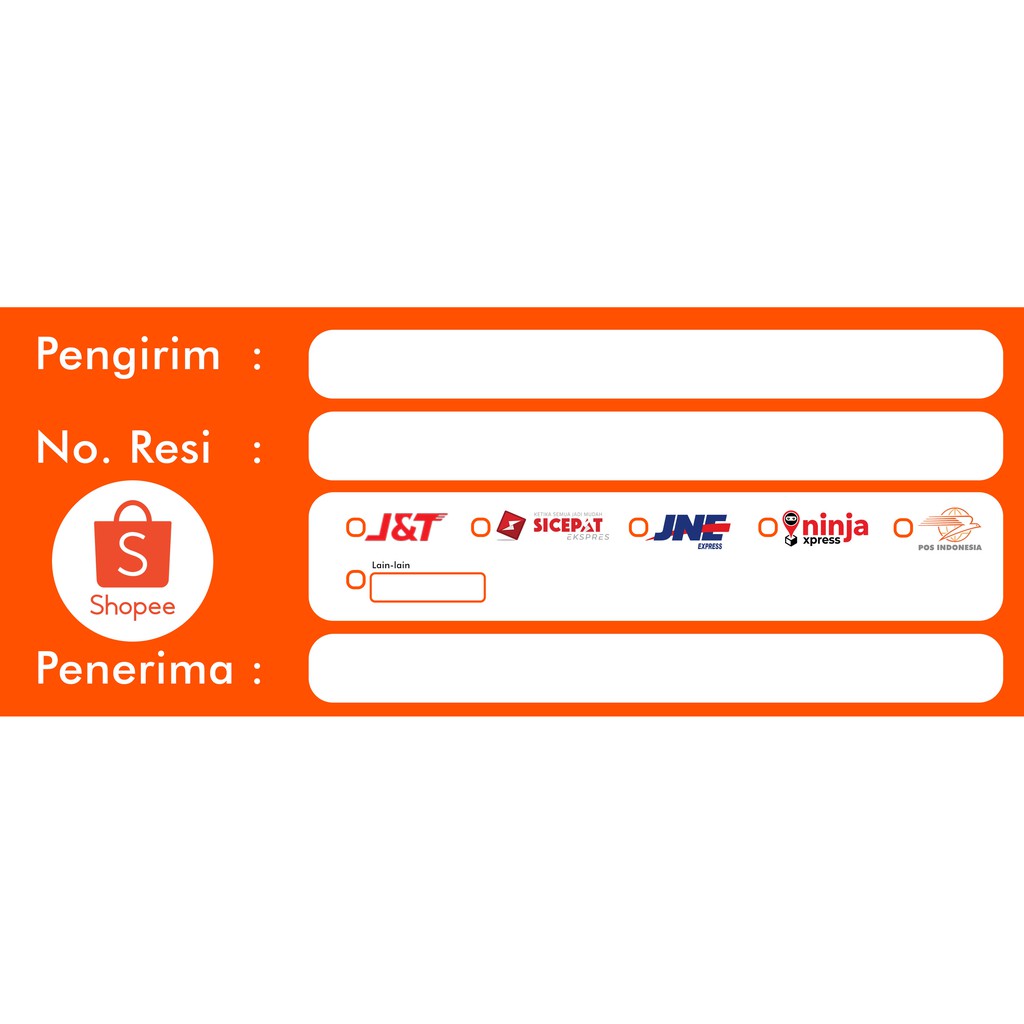 Jual Stiker Pengiriman Label Resi Shopee Kode 02 Shopee Indonesia 5998