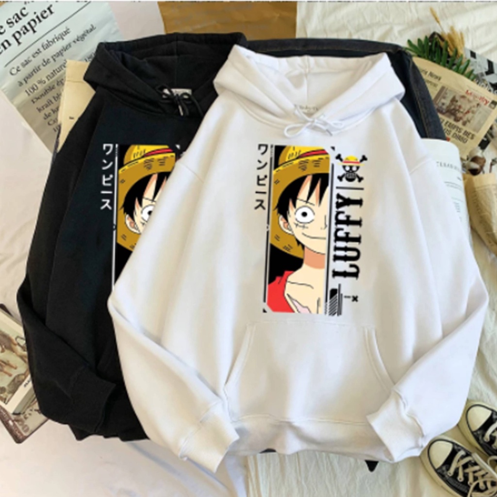 Jual Jacket Sweater Hoodie Anime Karakter Kartun One Piece Jepang Pria