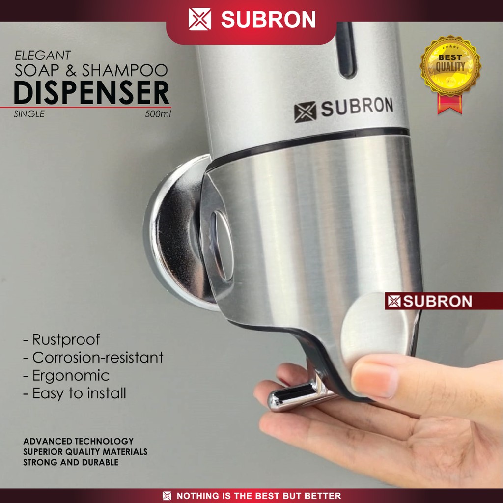 Jual SUBRON Soap Dispenser Single Tempat Sabun Cair Plastik Tebal ...