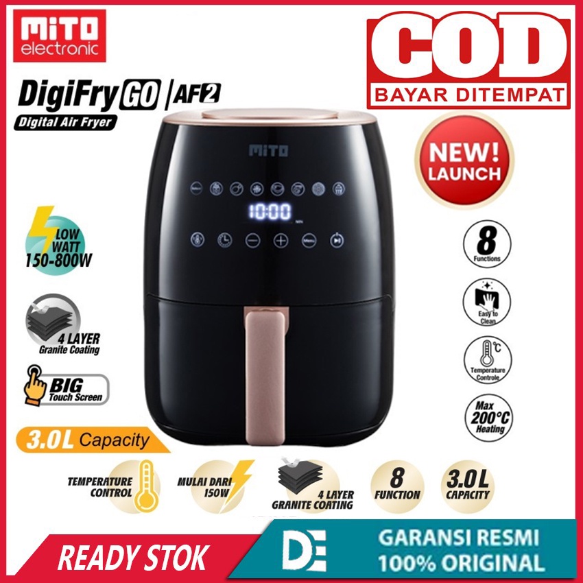 Jual Mito Digital Air Fryer Af Liter Digifry Deep Fryer Af Shopee