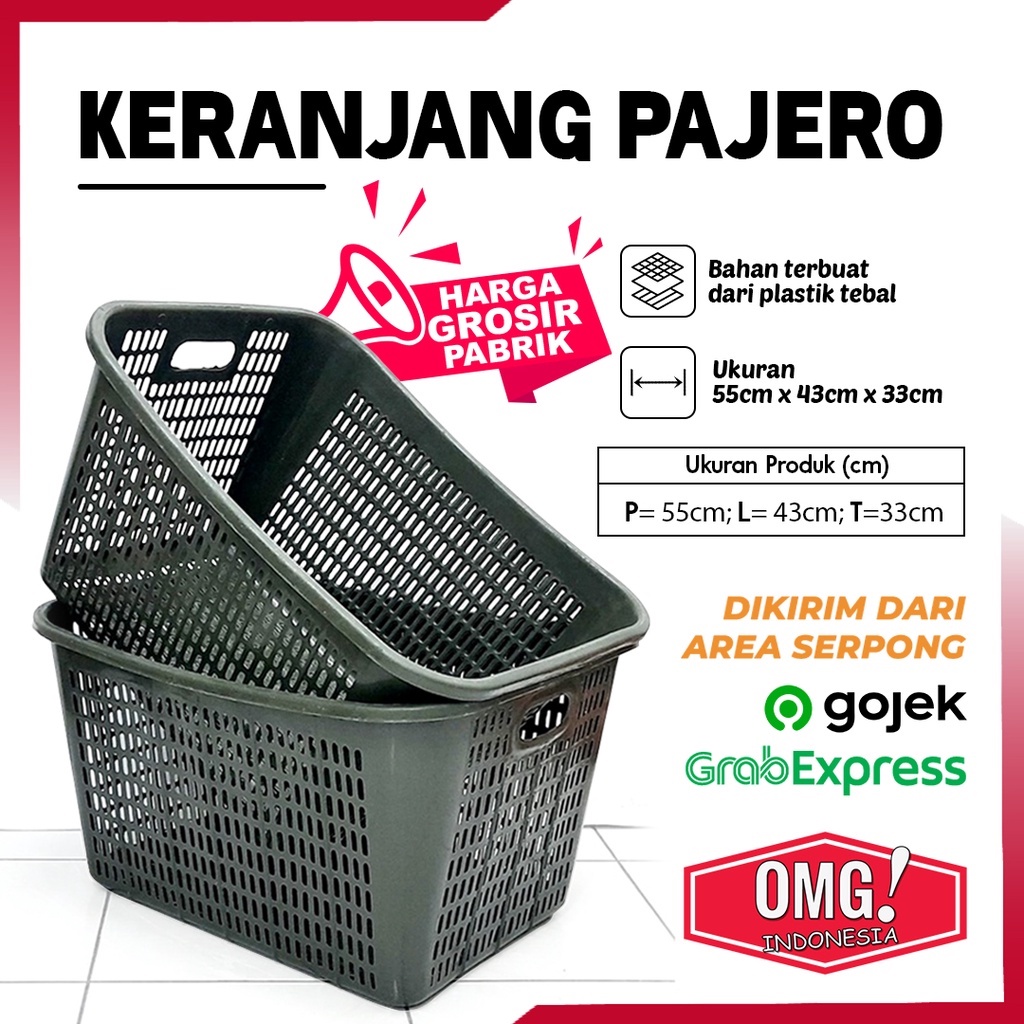 Jual Keranjang Pajero Keranjang Plastik Serbaguna Baju Kotor Laundry