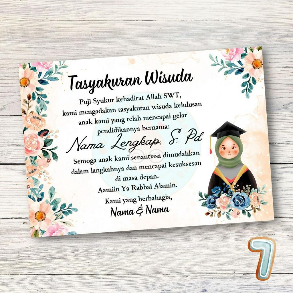 Jual Kartu Ucapan Wisuda / Kelulusan & Stiker Ucapan Tasyakuran Wisuda